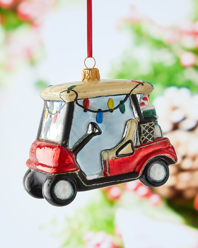 Holiday Golf Cart Christmas Ornament